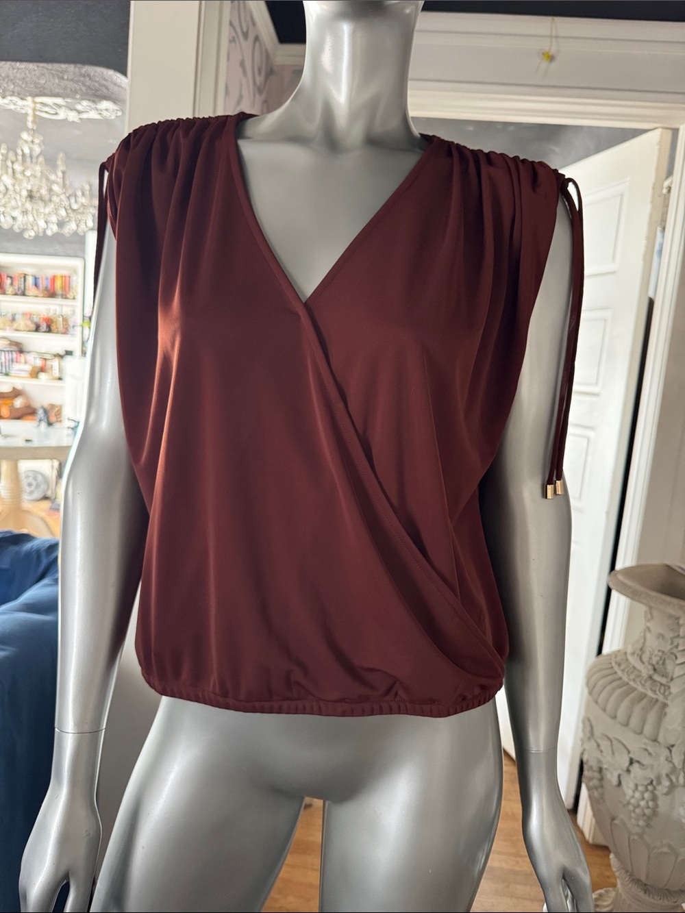 INC International Concepts Women's Sleeveless Blouson Top
